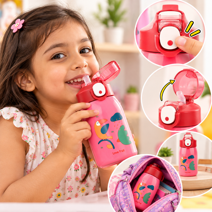 FunBlast Cartoon Design Hot and Cold Water Bottle - 400ml