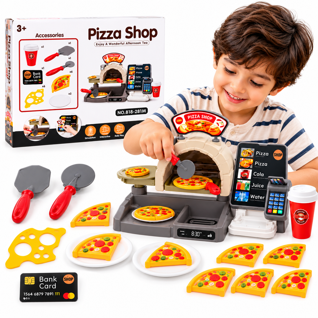 Pizza Shop Pretend Play Set | Kids Pizza Restaurant Role Play & Pretend Cooking Toy