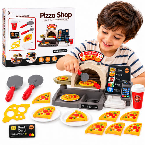 Pizza Shop Pretend Play Set | Kids Pizza Restaurant Role Play & Pretend Cooking Toy