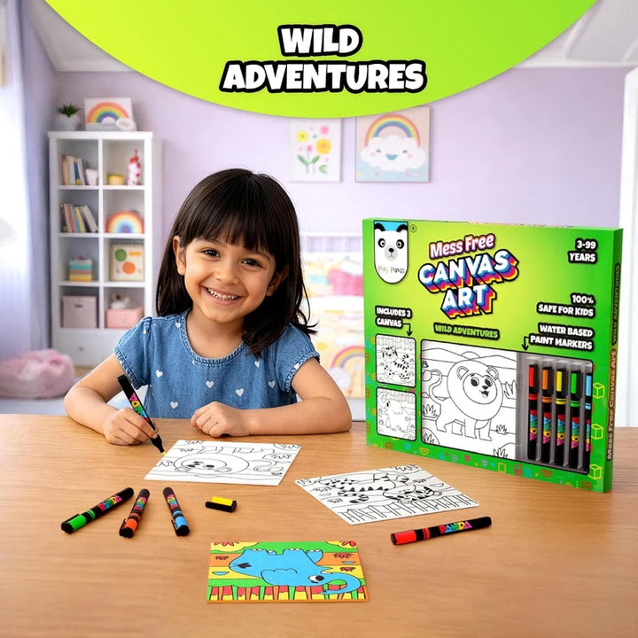 Play Panda Mess-Free Canvas Art – Wild Adventure