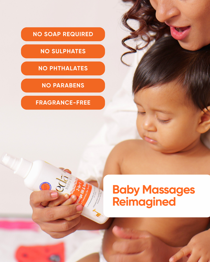 Eda Baby 2-in-1 Massage Oil & Body Wash - 50ml
