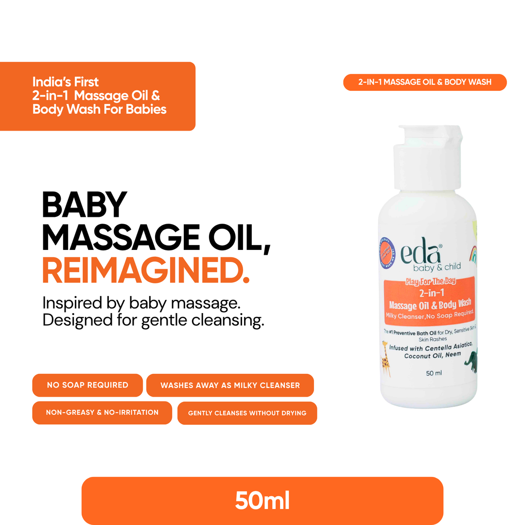 Eda Baby 2-in-1 Massage Oil & Body Wash - 50ml