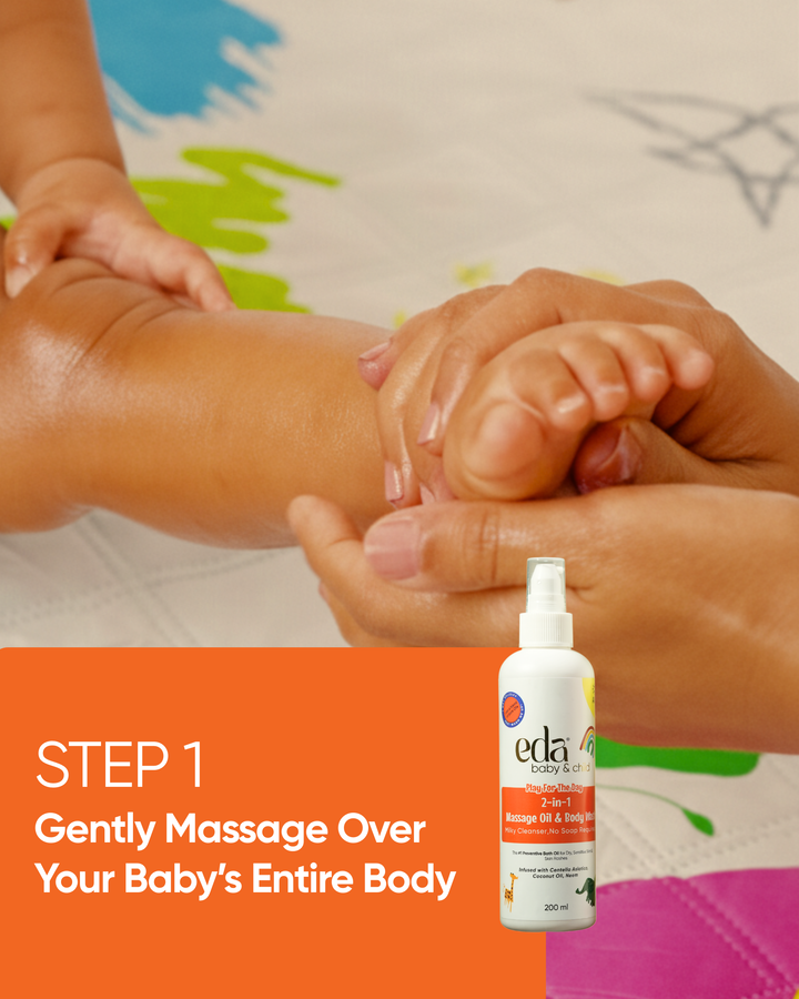 Eda Baby 2-in-1 Massage Oil & Body Wash - 50ml