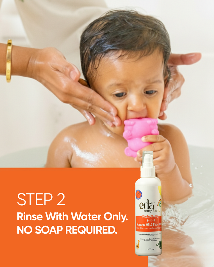 Eda Baby 2-in-1 Massage Oil & Body Wash - 50ml