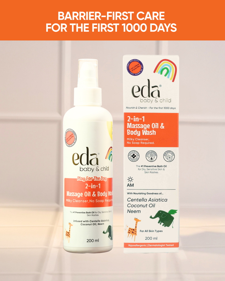 Eda Baby 2-in-1 Massage Oil & Body Wash - 50ml