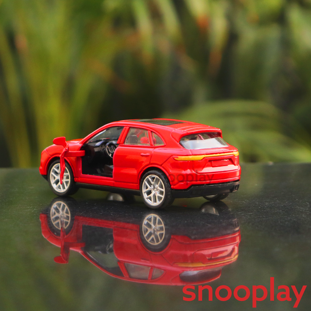 Diecast Pull Back Car Resembling Porsche with Openable Doors - Assorted colors and designs