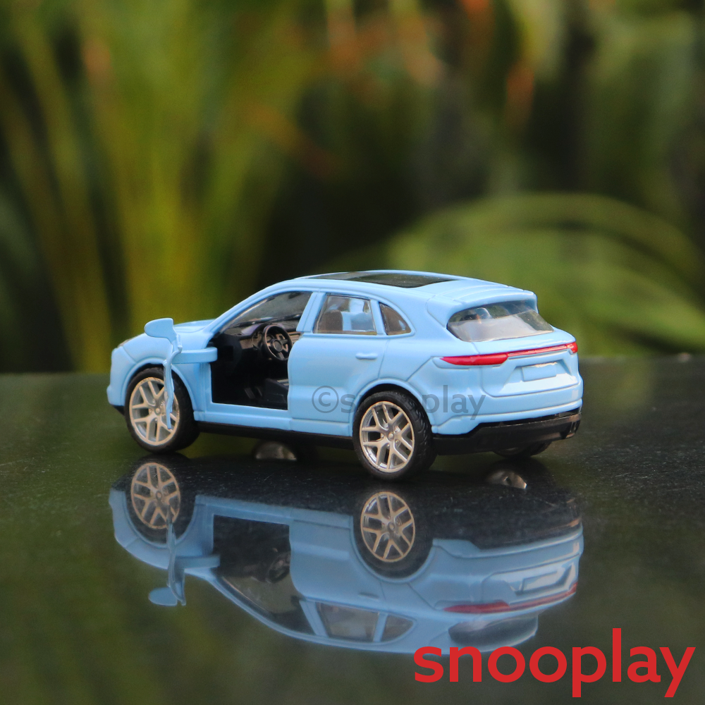 Diecast Pull Back Car Resembling Porsche with Openable Doors - Assorted colors and designs