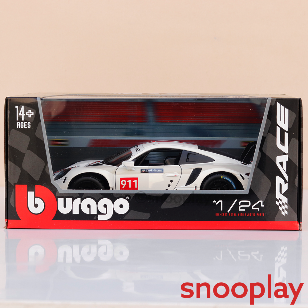 Bburago Original Porsche 911 RSR Licensed Diecast Car | 1:24 Scale (14 Years till Grown Ups)