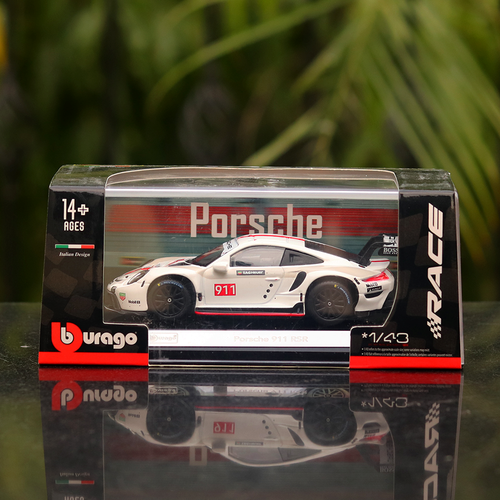 Bburago  Original and Licensed Porsche 911 RSR Diecast Car | 1:43 Scale