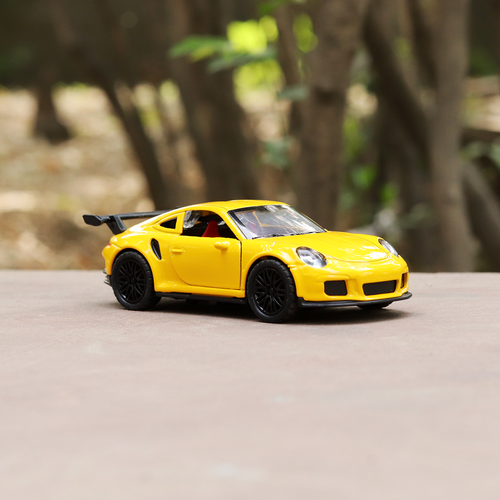 Jukku Resembling Porsche 911 Diecast Car - Pullback, Openable Doors & Bonnet | 1:36 Scale (3 Years till Grown Ups)