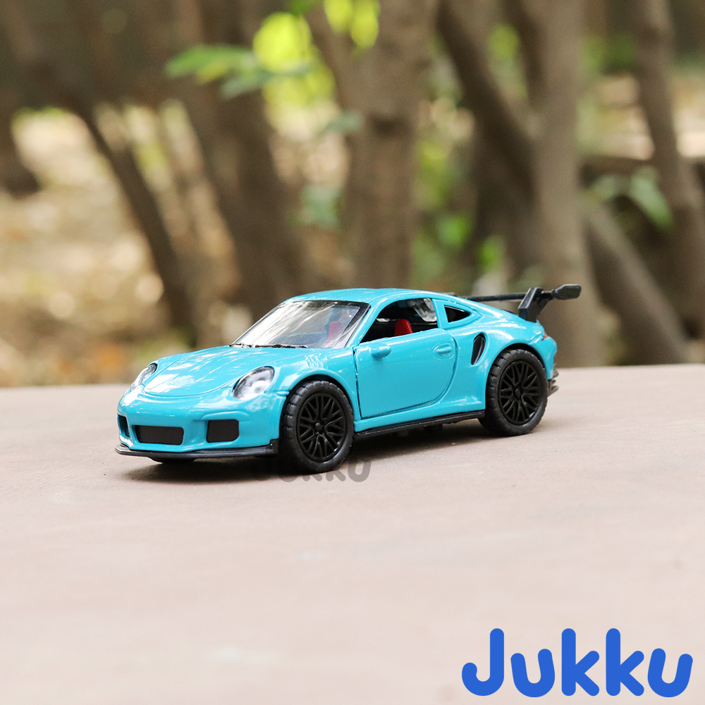 Jukku Resembling Porsche 911 Diecast Car - Pullback, Openable Doors & Bonnet | 1:36 Scale (3 Years till Grown Ups)
