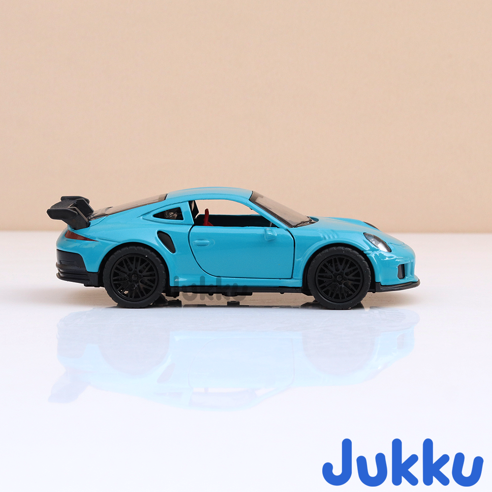 Jukku Resembling Porsche 911 Diecast Car - Pullback, Openable Doors & Bonnet | 1:36 Scale (3 Years till Grown Ups)