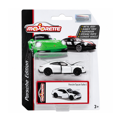 Original Licensed Majorette Diecast Porsche Taycan Turbo S with Box | Design 2