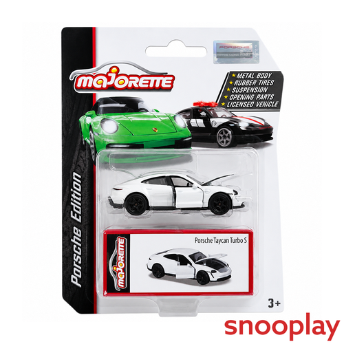 Original Licensed Majorette Diecast Porsche Taycan Turbo S with Box | Design 2