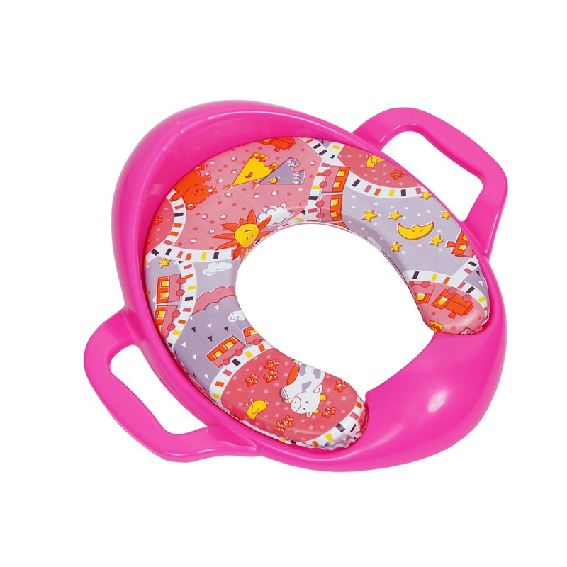 Cushioned Potty Seat with Easy Grip Handles and comfortable seat | Pink