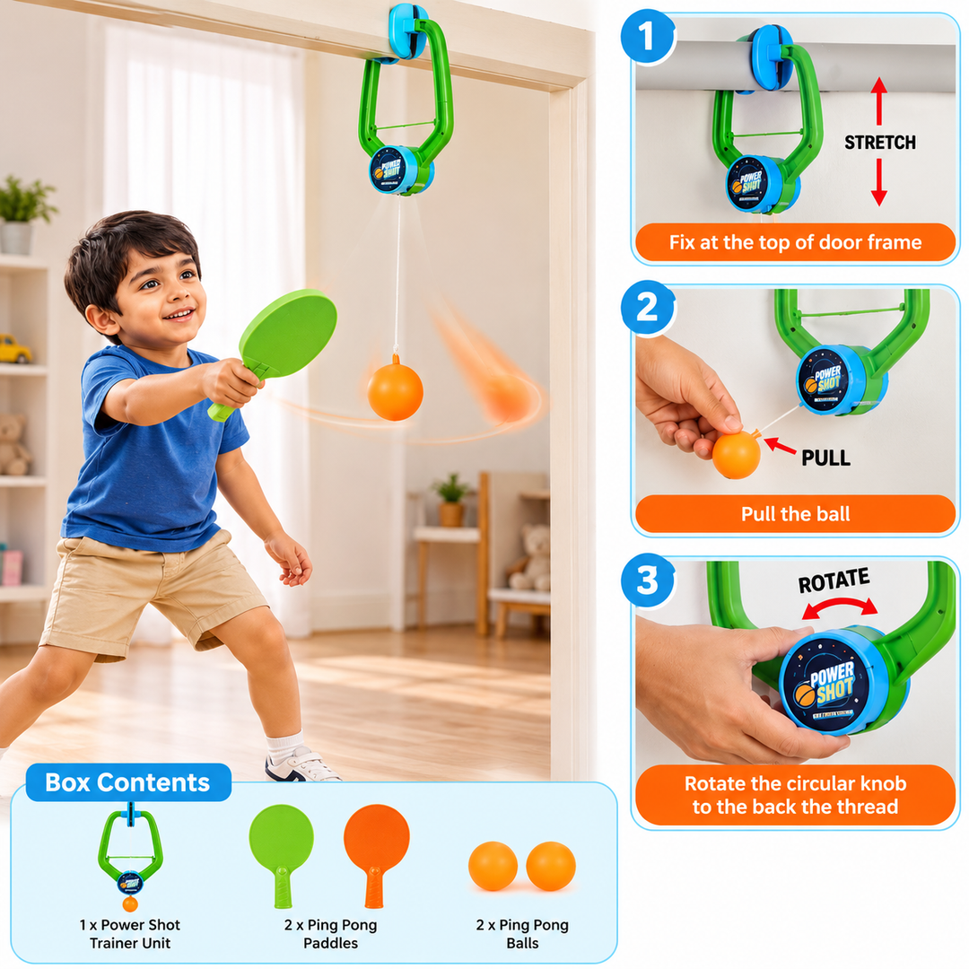 Simarr Ping Swing Game Set with 2 Paddles and Ball