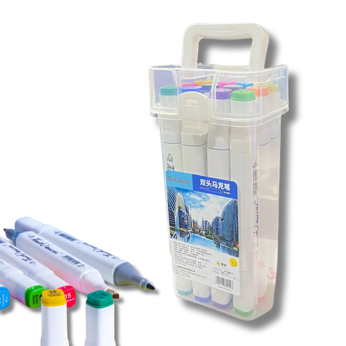 CuddleNest Premium Set o 12 Marker Set  | Dual Tip Art Maker