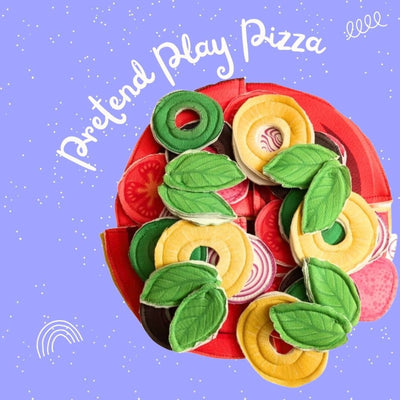 Pizza Pretend Play Fabric Toys Set (40 Pcs)
