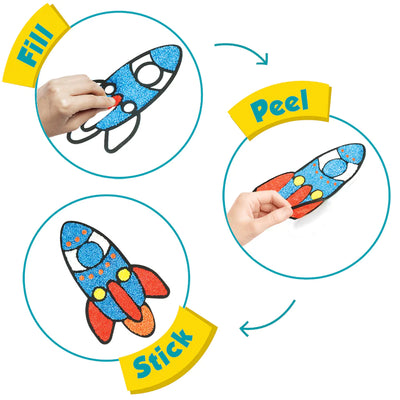 Clay Stickers - Rocket (DIY Craft Kit)