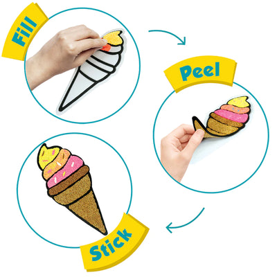 Clay Stickers - Ice Cream (DIY Craft Kit)