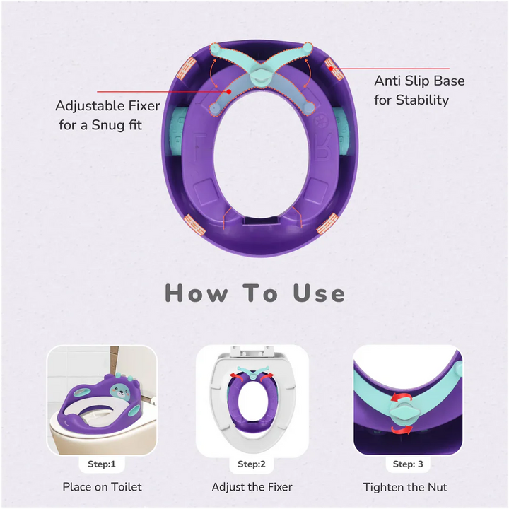 R for Rabbit Minimo Teddy Toilet Seats - Happy & Comfy Potty Training Seat For Baby