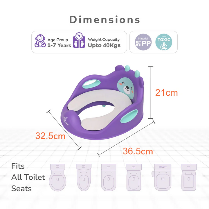 R for Rabbit Minimo Teddy Toilet Seats - Happy & Comfy Potty Training Seat For Baby