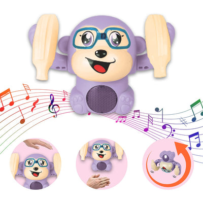 Dancing and Spinning Tumbling Monkey Toy with Light and Sound Control (Royal Purple)