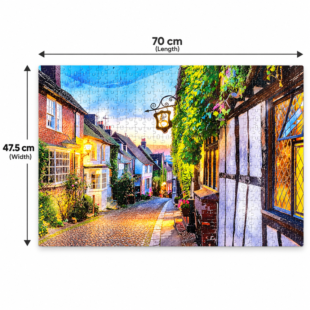 Frank 1000-Piece Cobbled Street Jigsaw Puzzle for Adults & Kids