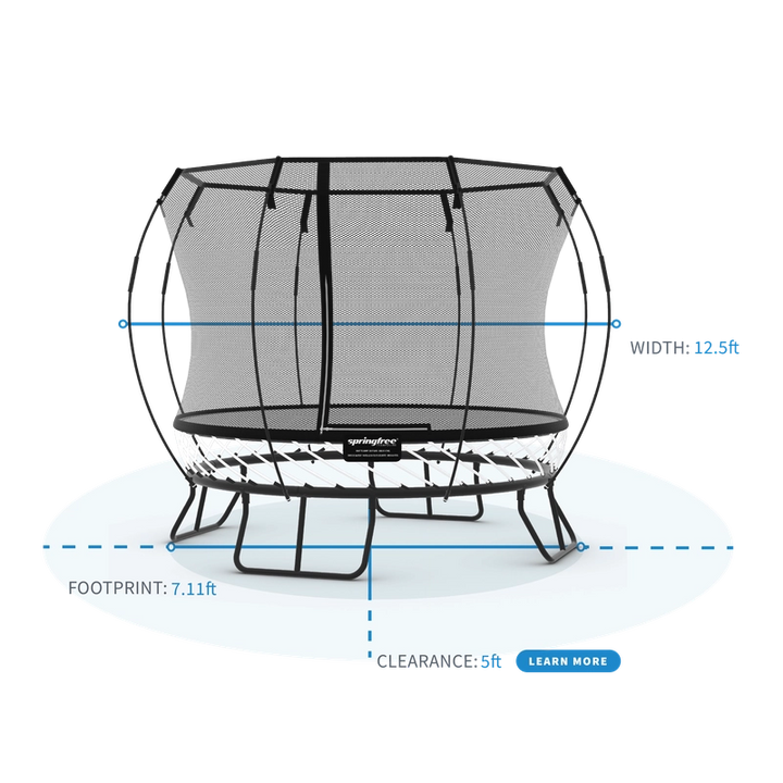 Compact Round Trampoline With Enclosure (COD Not Available)