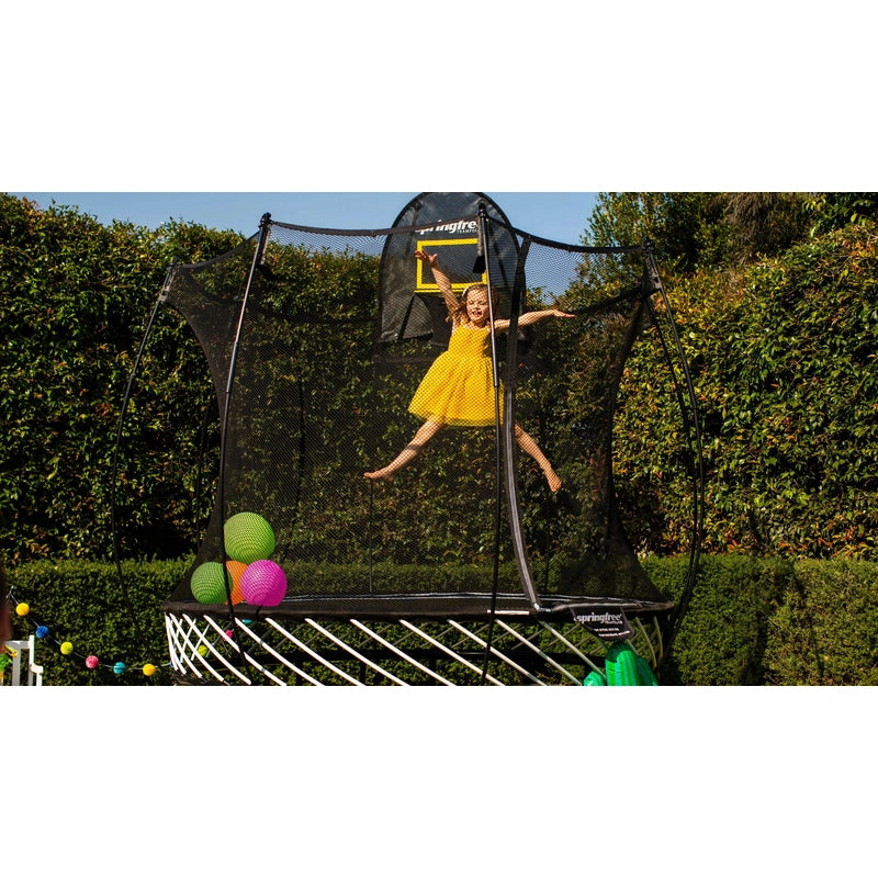 Compact Round Trampoline With Enclosure (COD Not Available)