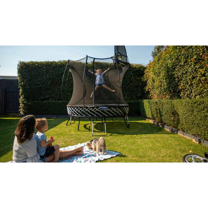 Compact Round Trampoline With Enclosure (COD Not Available)