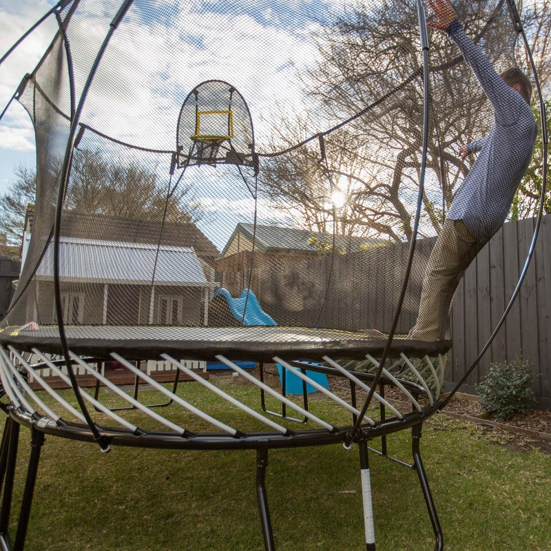 Compact Round Trampoline With Enclosure (COD Not Available)