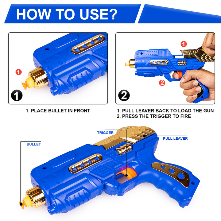 Raptor Air Striker Soft Blaster with 10 Darts (Anmol Toys)