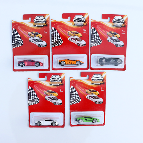 Road Burner Set of 5 Diecast Cars (Resembling Hypersport, Thunder Bird, Aventador, Jesko, Cabriolet) | Scale 1:64 (7 Years till Grown Ups) | [RB-1]