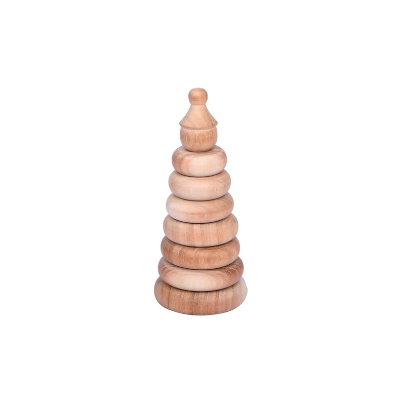 Wooden Stacking Rings handmade Toy for Kids Natural