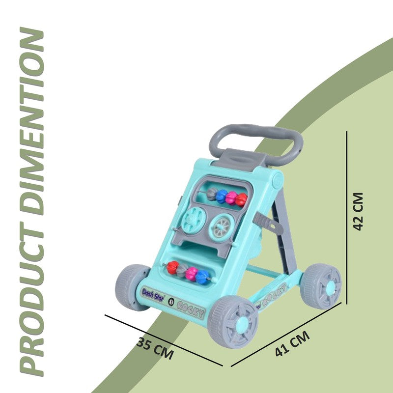 First Step Baby Activity Walker | Activity Runner | Push Walker | Multi-Function Anti-Rollover Folding Walker | Green | COD Not Available