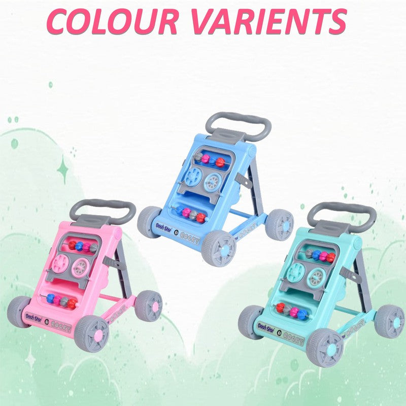 First Step Baby Activity Walker | Activity Runner | Push Walker | Multi-Function Anti-Rollover Folding Walker | Pink | COD Not Available