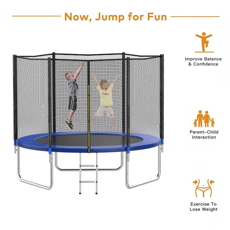 6 Feet Trampoline with Enclosure Safety Net & Jumping Pad - COD Not Available