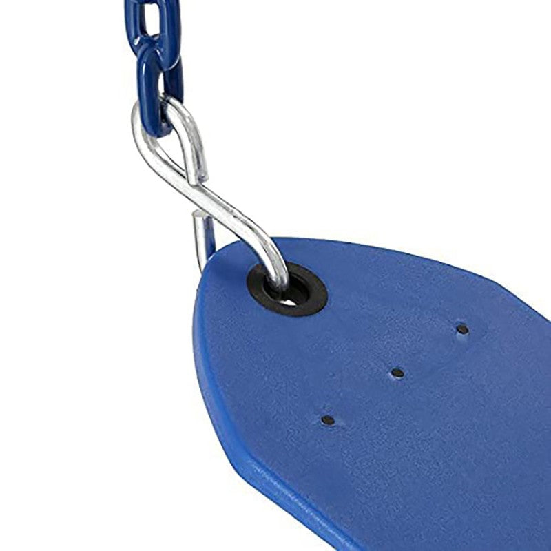 Flexible Swing Seat with 2 Meter Plastic Coated Chain - Blue