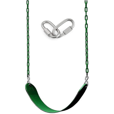 Flexible Swing Seat with 2 Meter Plastic Coated Chain - Green