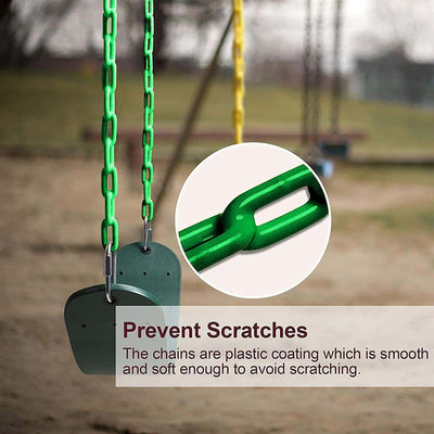 Flexible Swing Seat with 2 Meter Plastic Coated Chain - Green