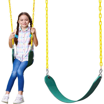 Flexible Swing Seat with 2 Meter Plastic Coated Chain - Green