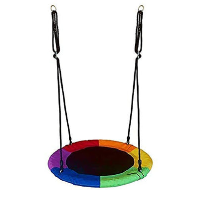 Rainbow Round Indoor & Outdoor Mat Swing - Multicolour