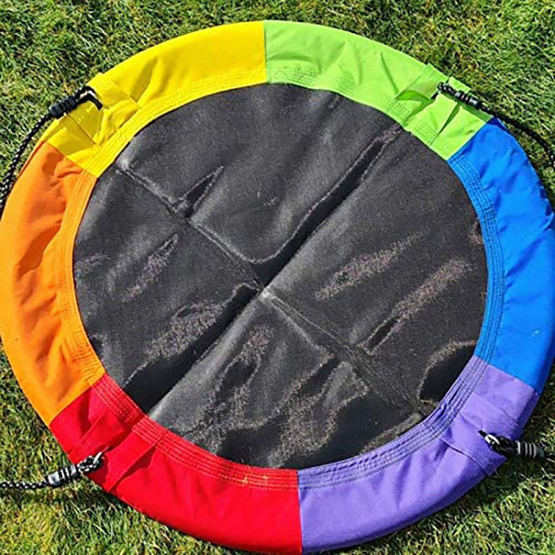 Rainbow Round Indoor & Outdoor Mat Swing - Multicolour