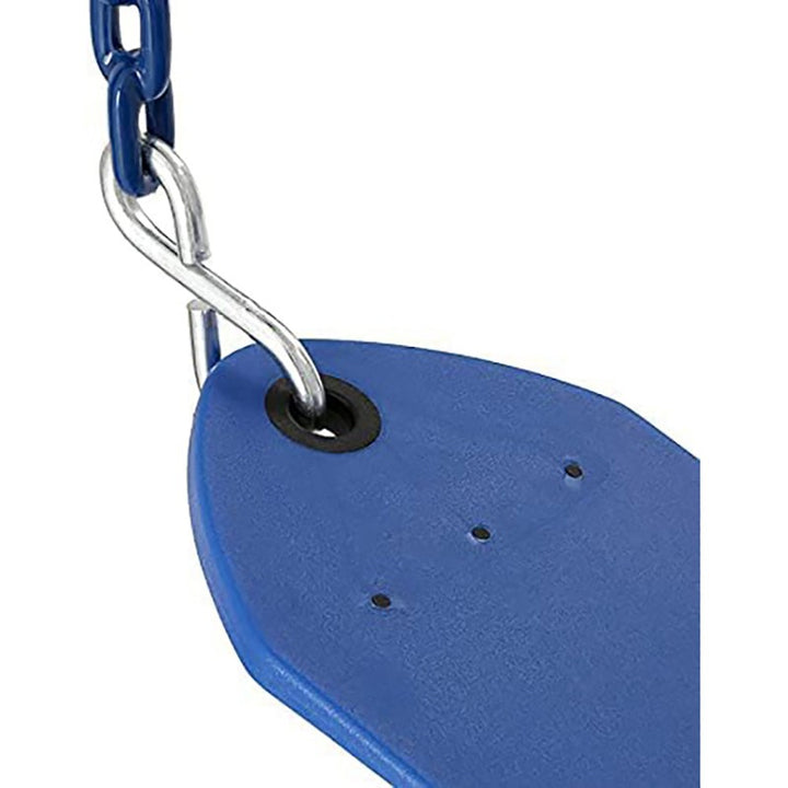 Heavy Duty Outdoor Flexible Swing Seat with 60 Plastic Coated Chain - Blue (3-10 Years)