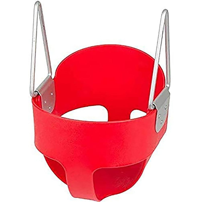 Flexible High Back Full Bucket Swings Seat with Chains (Red)