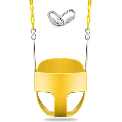 Flexible High Back Full Bucket Swings Seat Chains (Yellow)