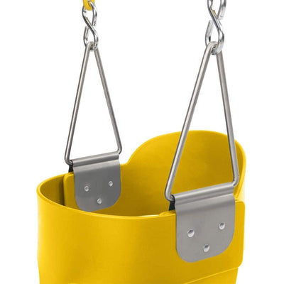 Flexible High Back Full Bucket Swings Seat Chains (Yellow)