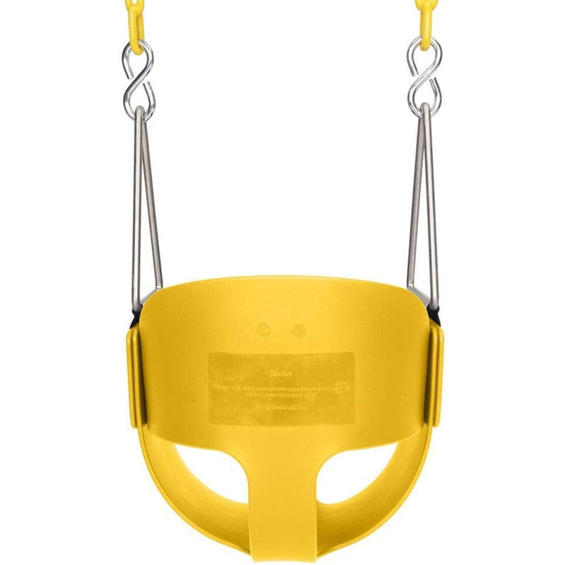 Flexible High Back Full Bucket Swings Seat Chains (Yellow)