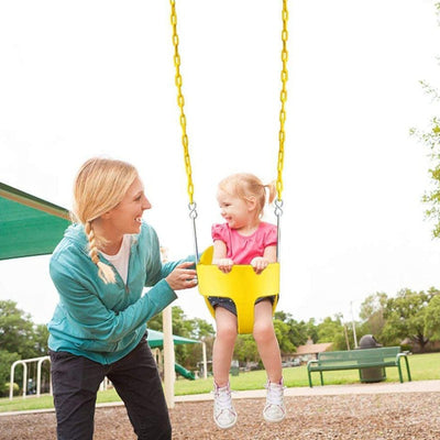 Flexible High Back Full Bucket Swings Seat Chains (Yellow)